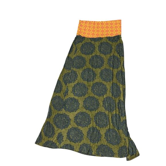 Beautiful Rare Natural Life LIVE HAPPY bohemian-style maxi skirt with a patterne - Picture 4 of 7